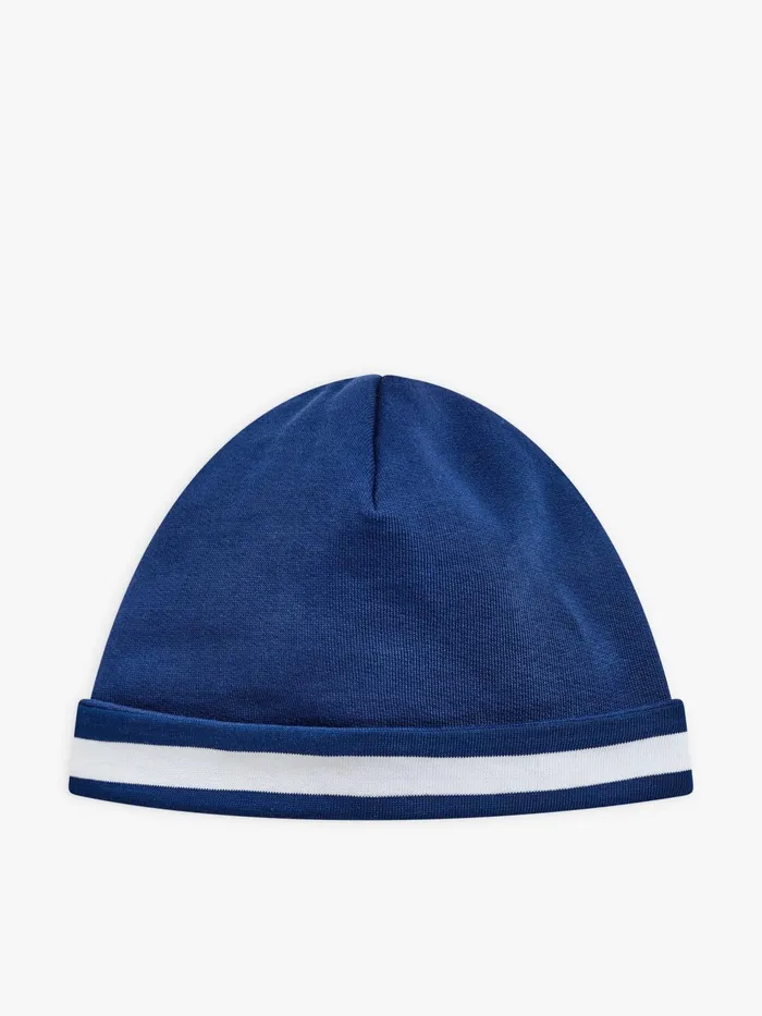 Agns B Accessories Children Blue And White Cotton Jersey 1212 Striped Reversible Hat Agns B Accessories Children Blue And White Cotton Jersey 1212 Striped Reversible Hat
