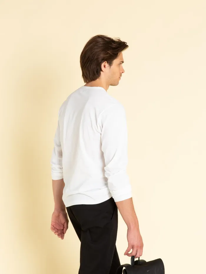 Agns B Artist039s Collection Men White Long Sleeves Coulos Lizard Tshirt