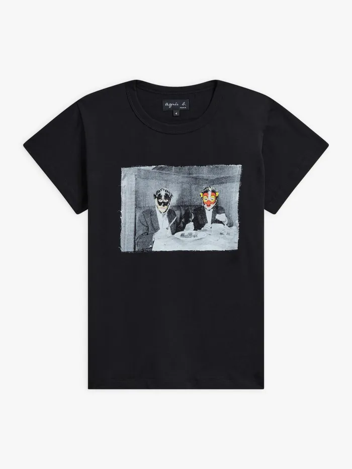 Agns B Artist039s Collection Women Black Cotton Brando Tshirt Artist Jim Jarmusch Agns B Artist039s Collection Women Black Cotton Brando Tshirt Artist Jim Jarmusch