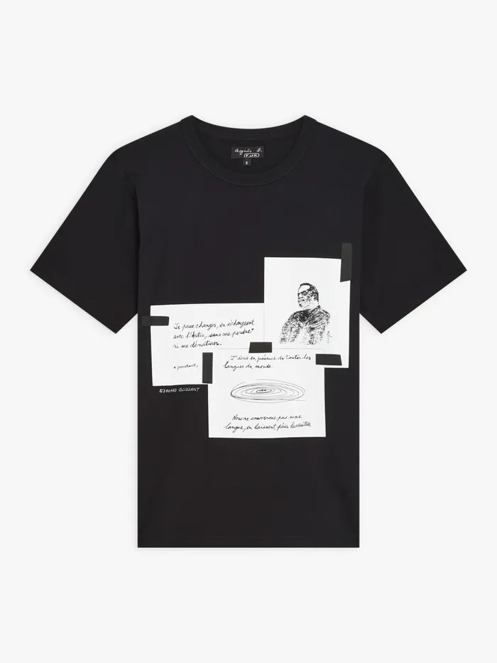 Agns B Artist039s Collection WomenMen Black Le Mixte Edouard Glissant Unisex Cotton Jersey Tshirt Agns B Artist039s Collection WomenMen Black Le Mixte Edouard Glissant Unisex Cotton Jersey Tshirt