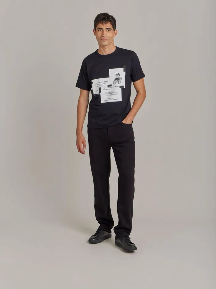 Agns B Artist039s Collection WomenMen Black Le Mixte Edouard Glissant Unisex Cotton Jersey Tshirt