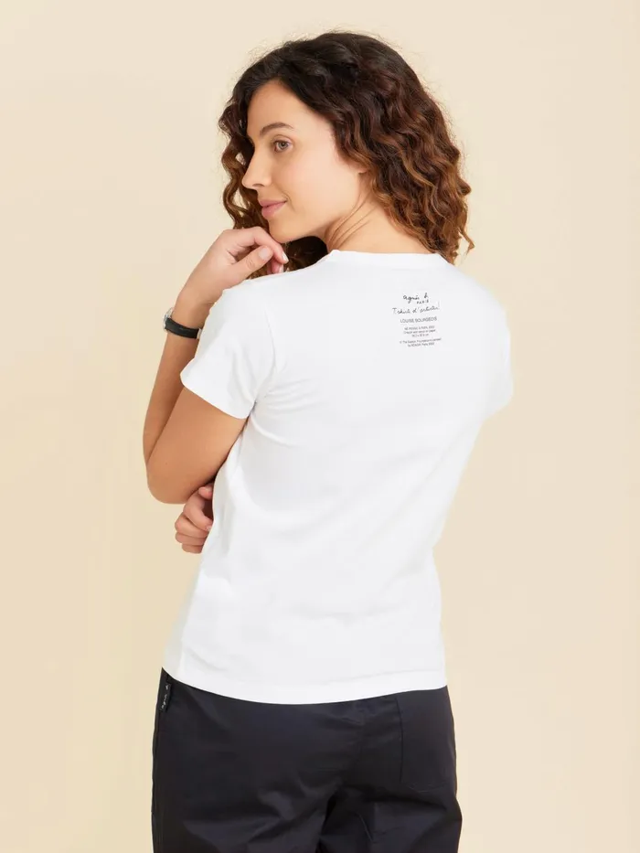 Agns B Artist039s Collection Women White Cotton Brando Tshirt Artist Louise Bourgeois