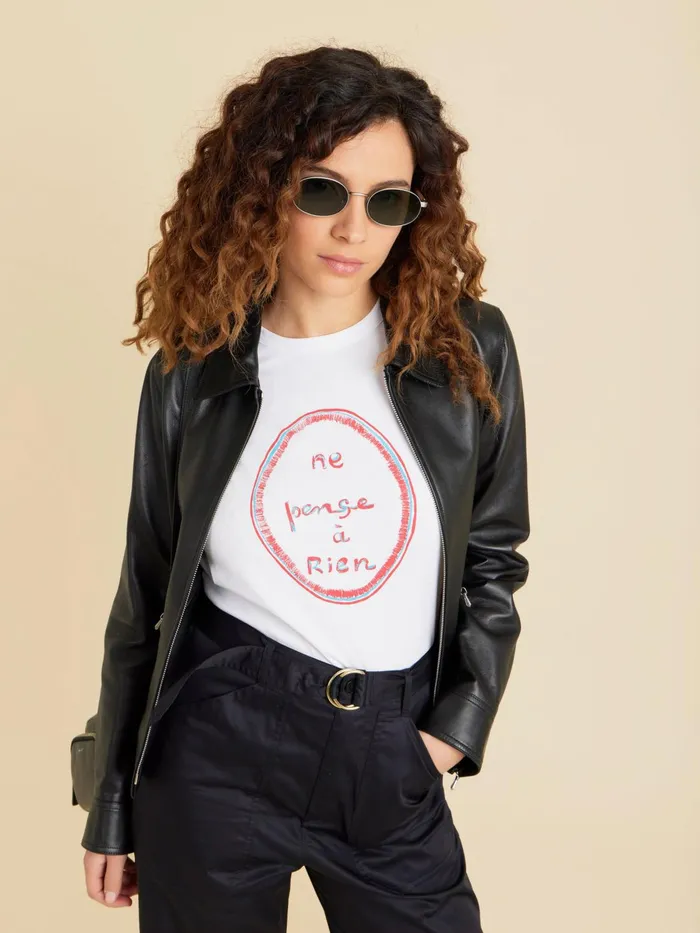 Agns B Artist039s Collection Women White Cotton Brando Tshirt Artist Louise Bourgeois