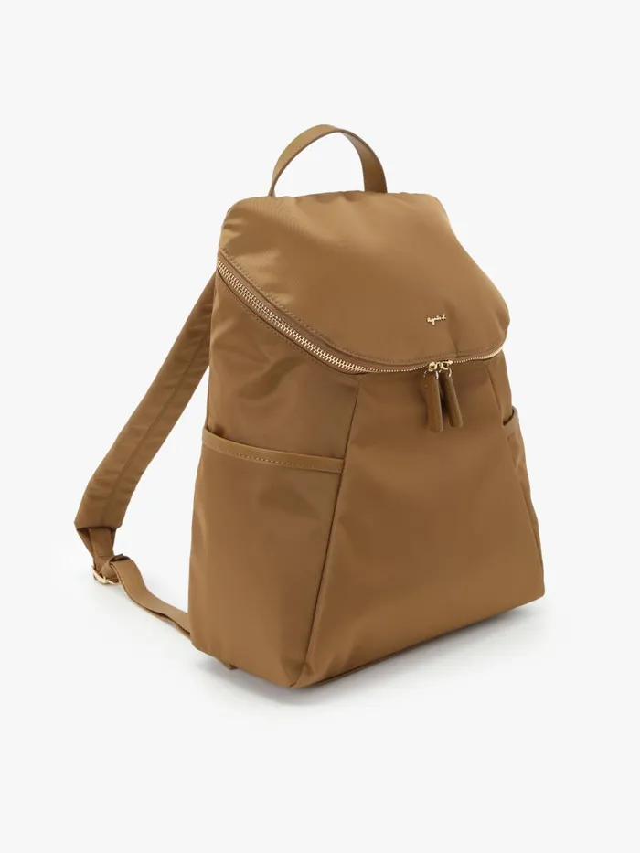 Agns B Backpacks Women Brown Nylon Backpack