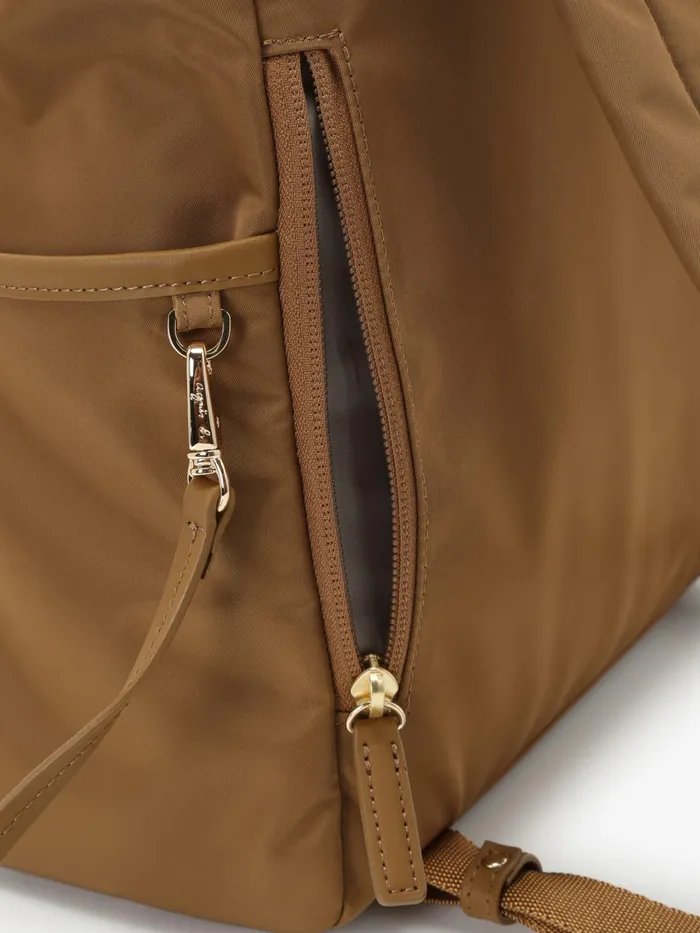 Agns B Backpacks Women Brown Nylon Backpack