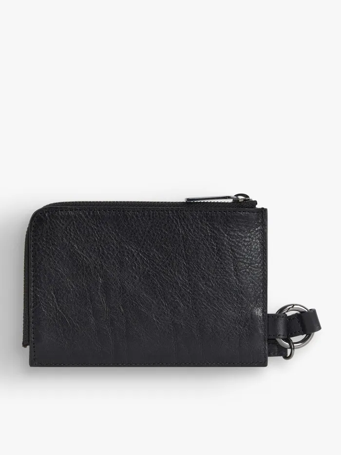 Agns B Bags Men Black Leather Scott Passport Holder