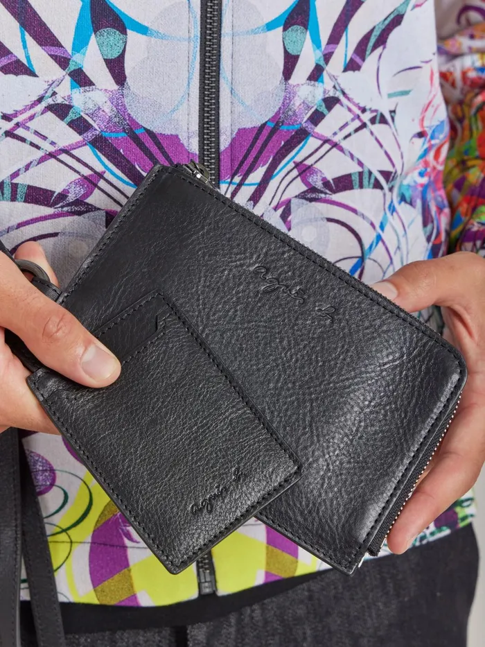 Agns B Bags Men Black Leather Scott Passport Holder
