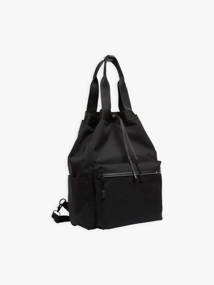 Agns B Bags Men Black Nylon Backpack