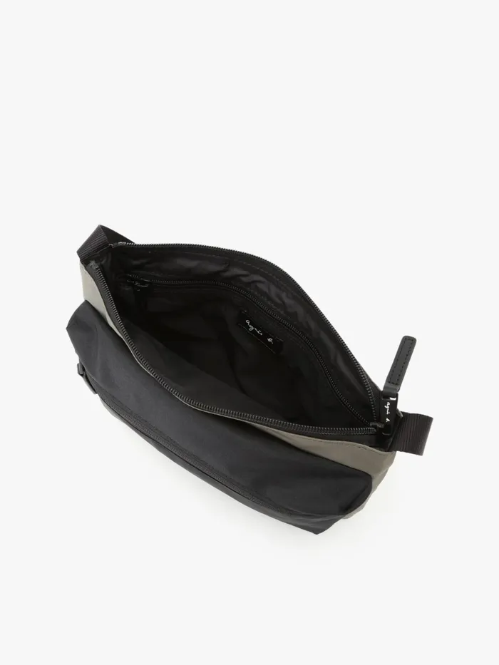 Agns B Bags Men Green Polyester Shoulder Bag
