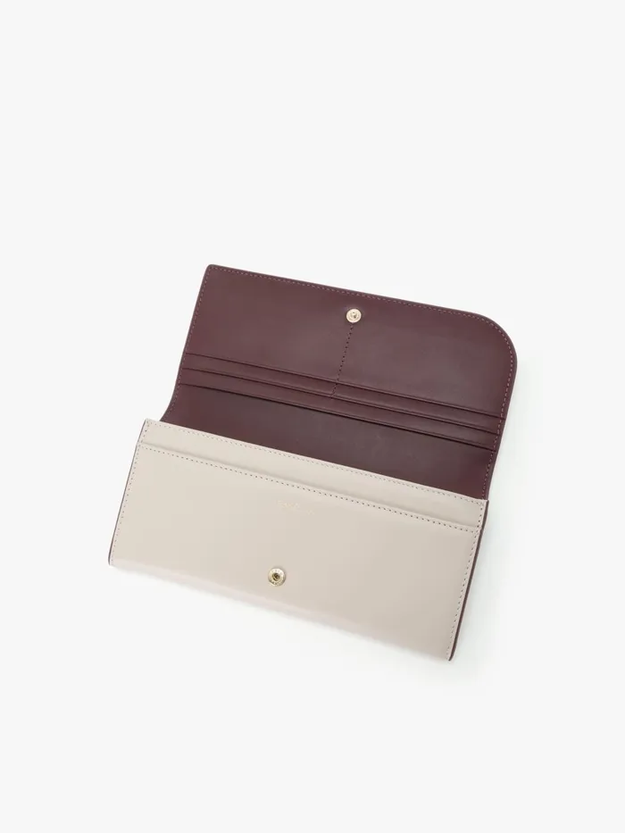 Agns B Bags Women Beige Long Leather Wallet