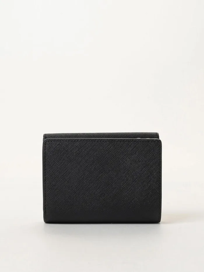 Agns B Bags Women Black Folding Leather Wallet