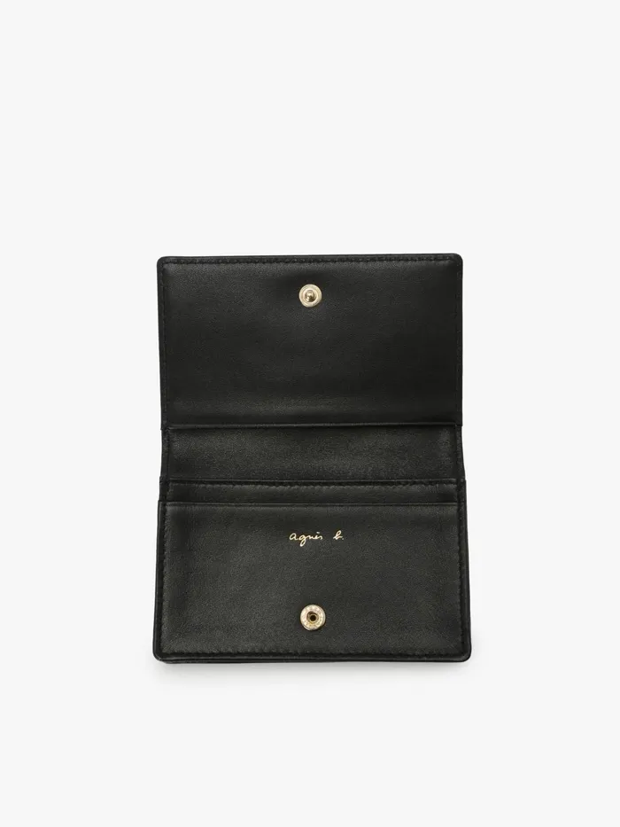 Agns B Bags Women Black Leather 034b034 Logo Cardholder