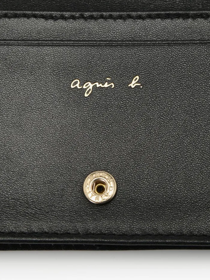 Agns B Bags Women Black Leather 034b034 Logo Cardholder