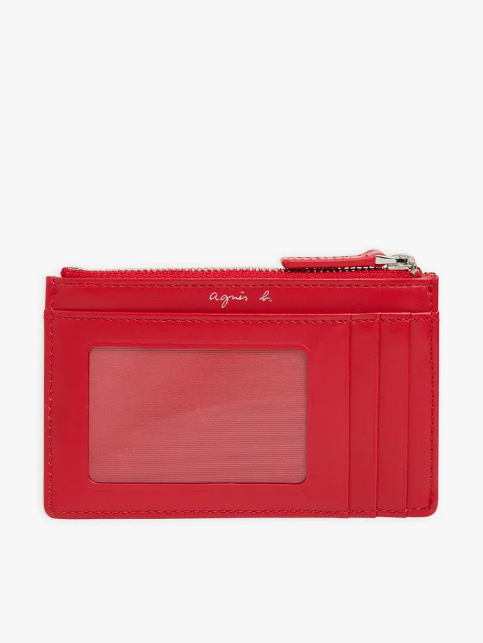 Agns B Bags Women Black Leather Keyring Wallet