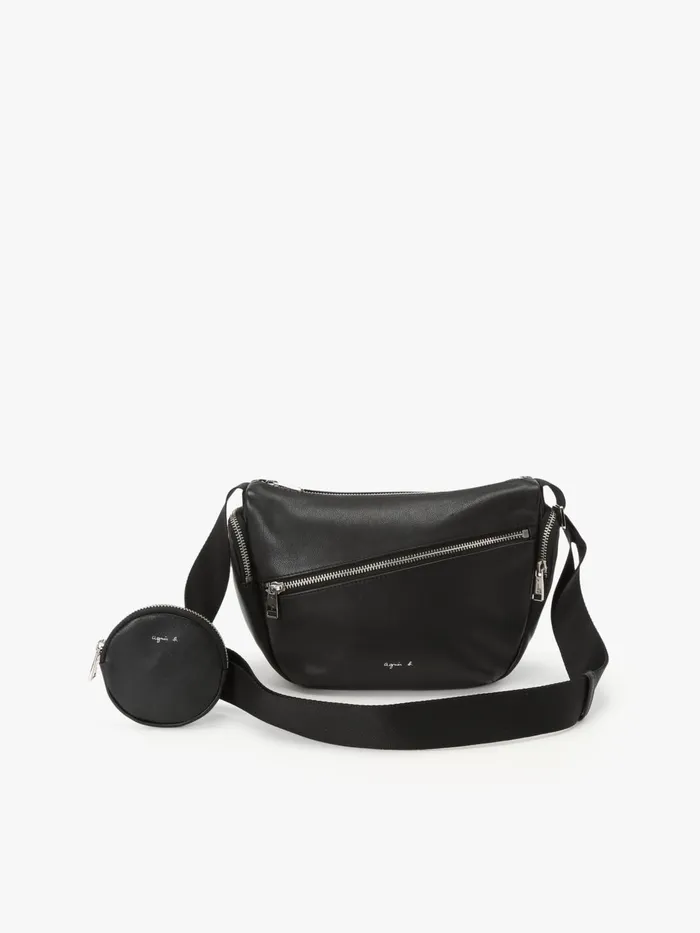 Agns B Bags Women Black Leather Strap Bag