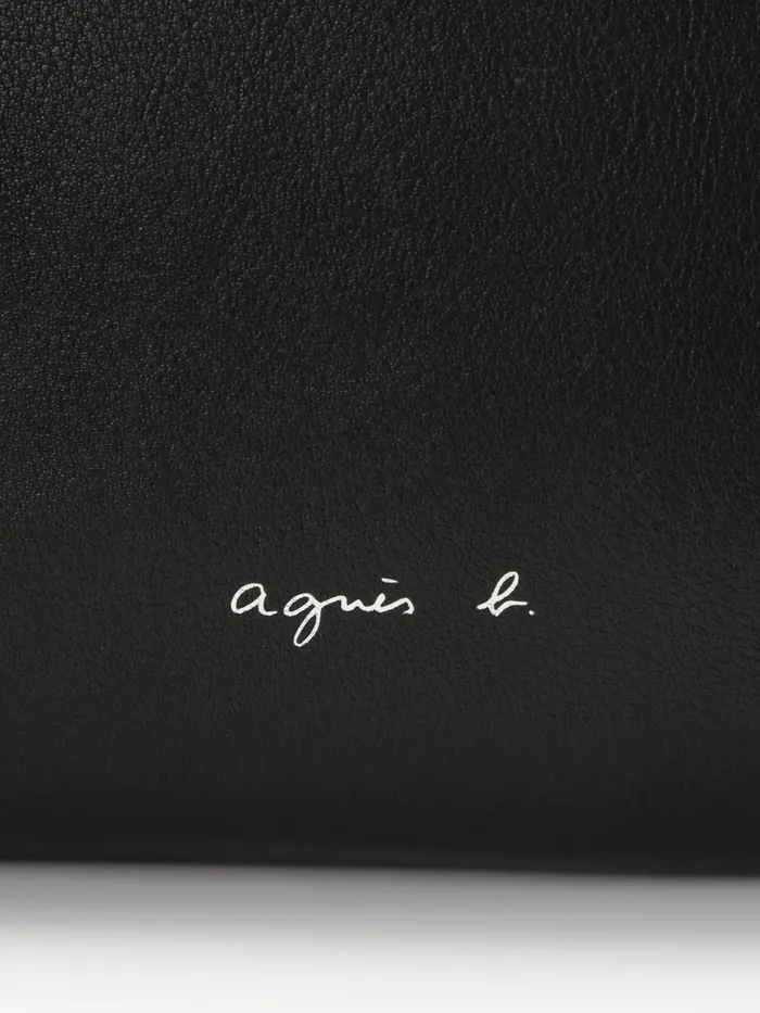 Agns B Bags Women Black Leather Strap Bag