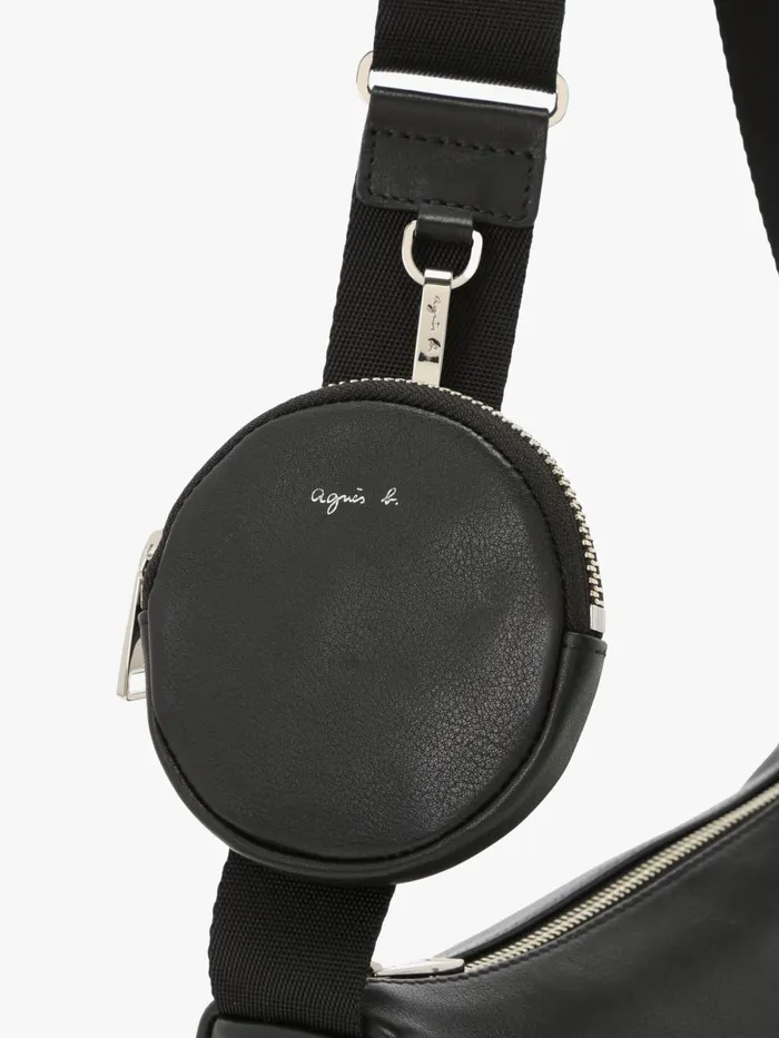 Agns B Bags Women Black Leather Strap Bag