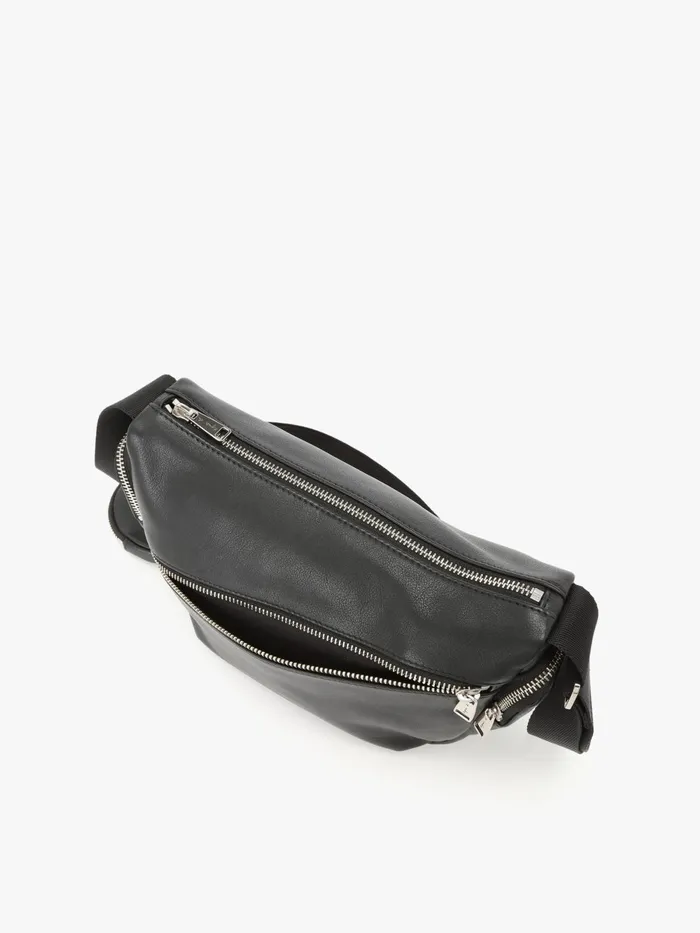 Agns B Bags Women Black Leather Strap Bag