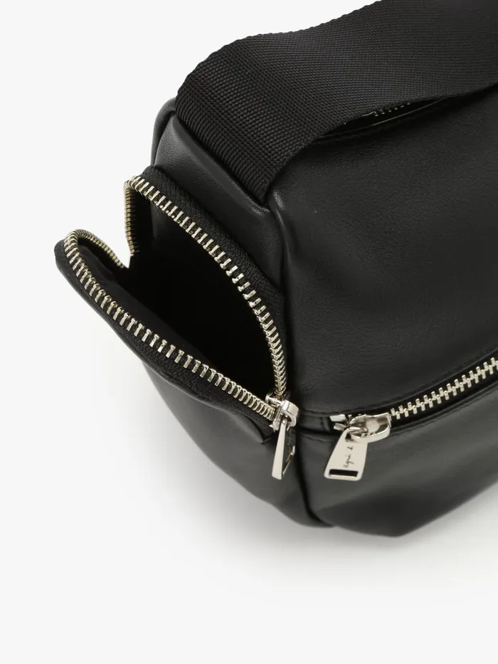 Agns B Bags Women Black Leather Strap Bag