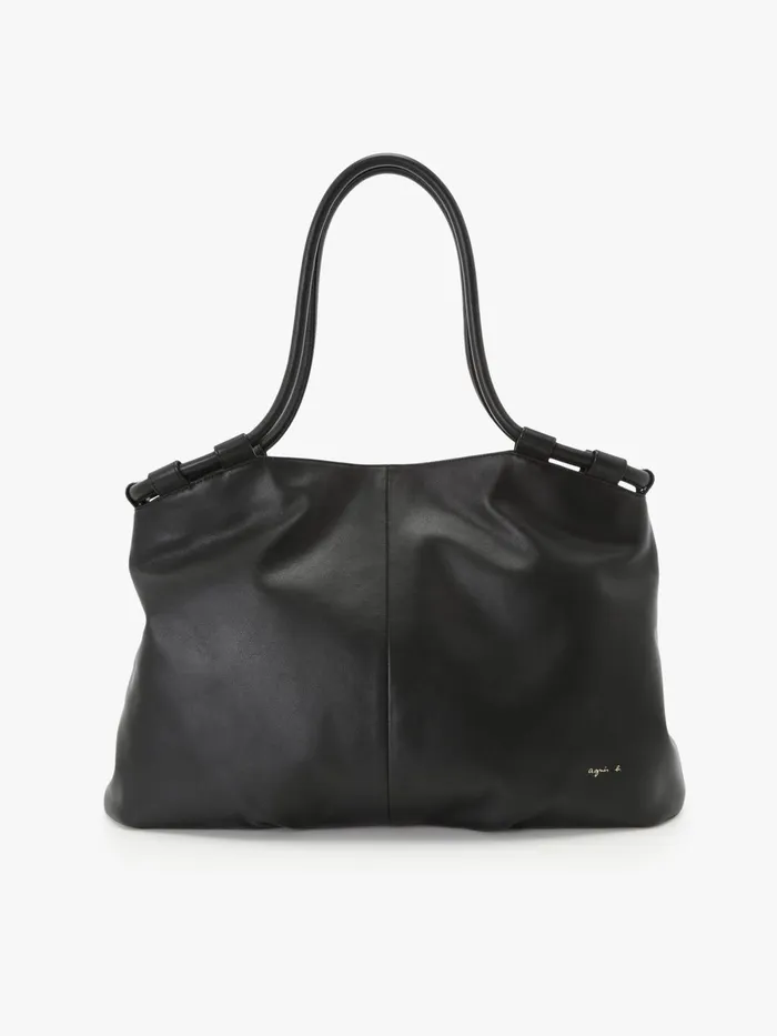 Agns B Bags Women Black Nappa Leather Tote Bag