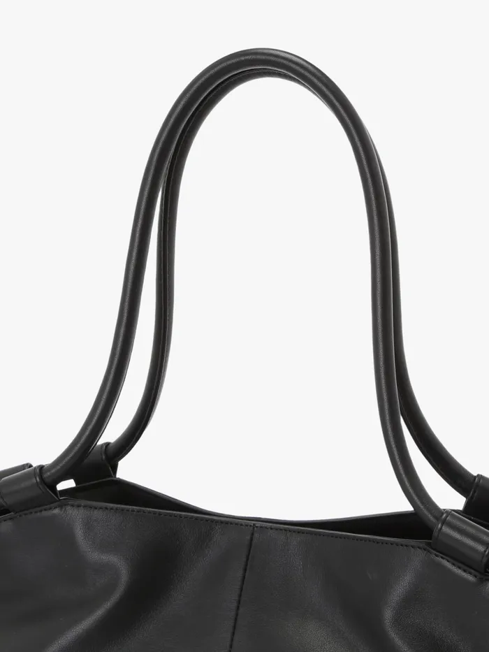 Agns B Bags Women Black Nappa Leather Tote Bag
