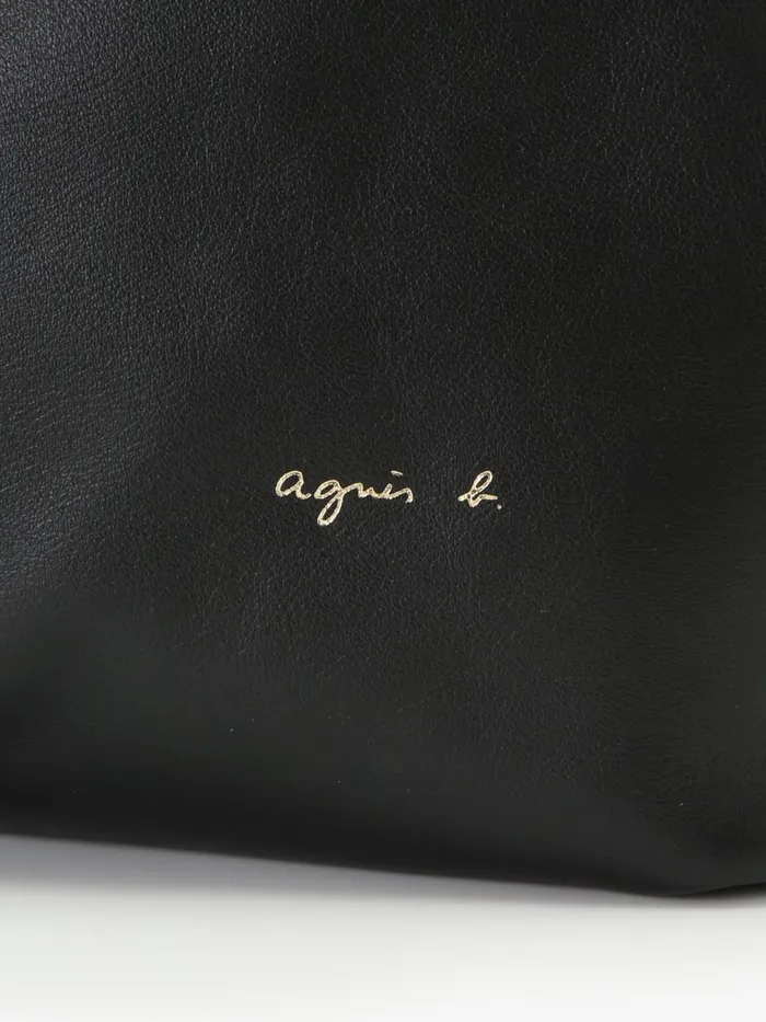 Agns B Bags Women Black Nappa Leather Tote Bag