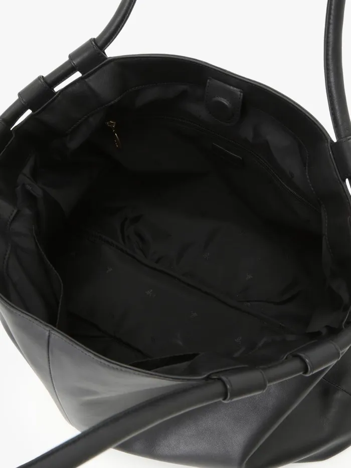 Agns B Bags Women Black Nappa Leather Tote Bag