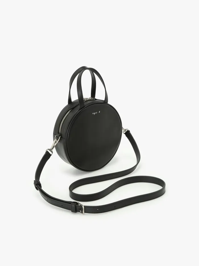 Agns B Bags Women Black Round Leather Bag