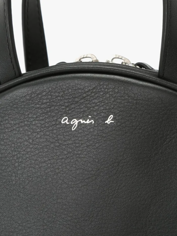 Agns B Bags Women Black Round Leather Bag