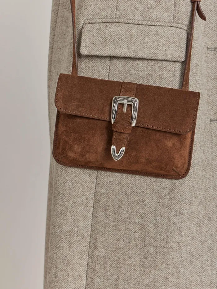 Agns B Bags Women Brown Leather Western Bag