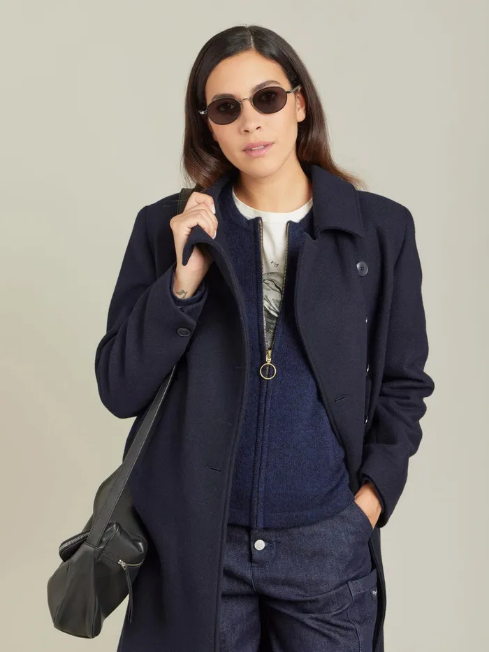 Agns B Cardigans Women Blue Cashmere Zip Cardigan