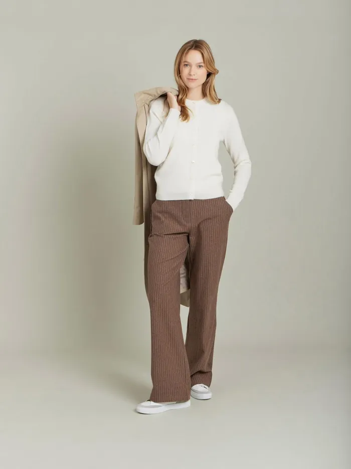 Agns B Cardigans Women Ecru Cashmere Jersey Scilly Cardigan