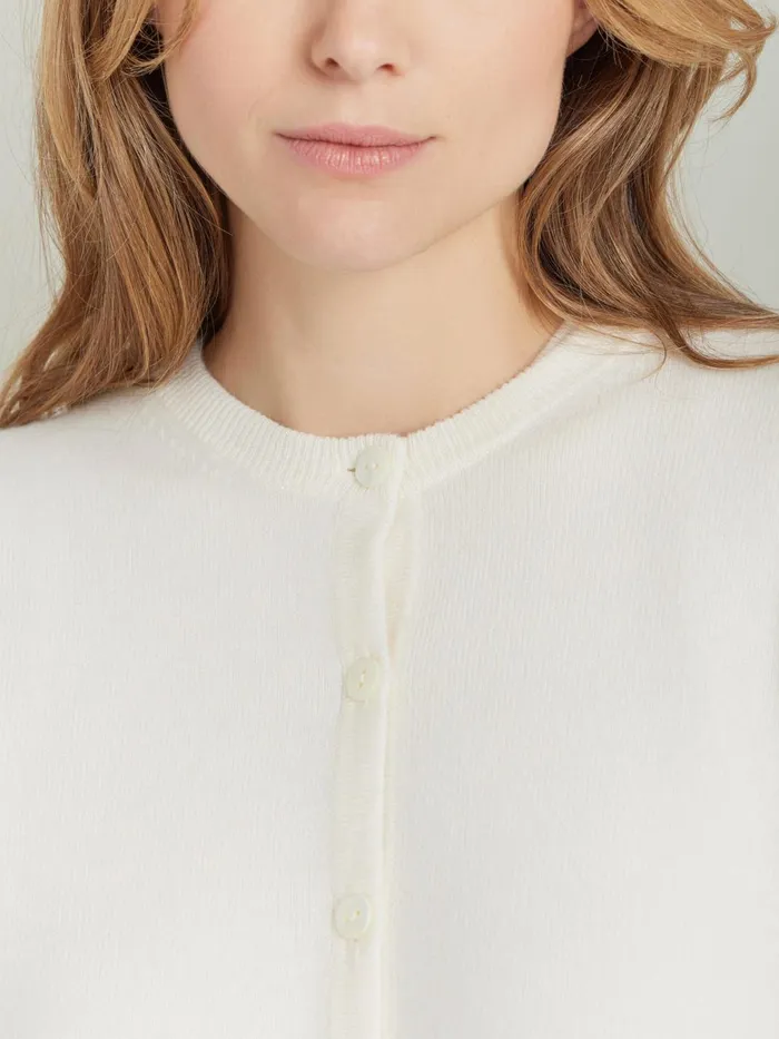 Agns B Cardigans Women Ecru Cashmere Jersey Scilly Cardigan