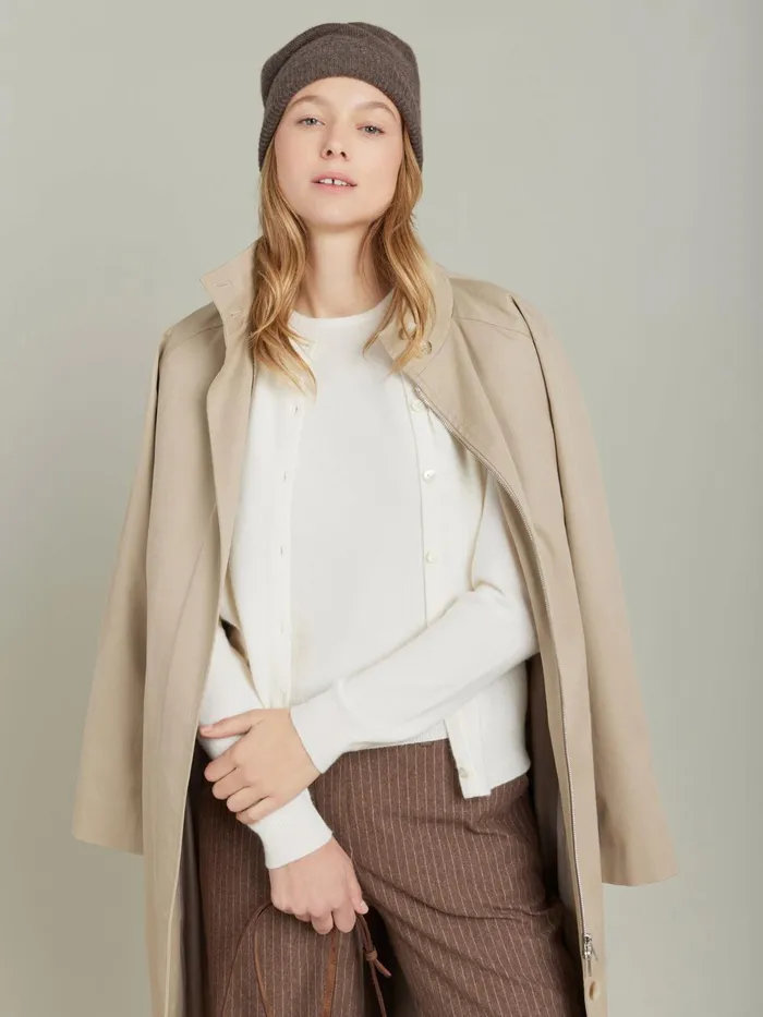 Agns B Cardigans Women Ecru Cashmere Jersey Scilly Cardigan