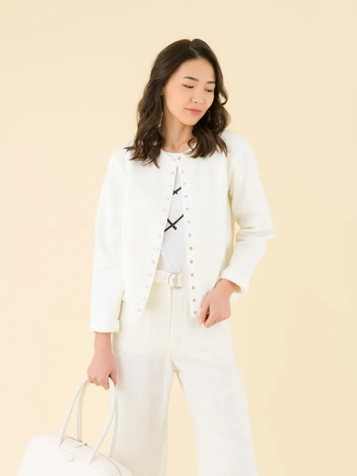 Agns B Cardigans Women Le Classique Fleece Snap Cardigan