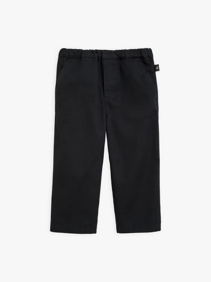 Agns B Clothing Children Black Cotton Gabardine Baby Trousers