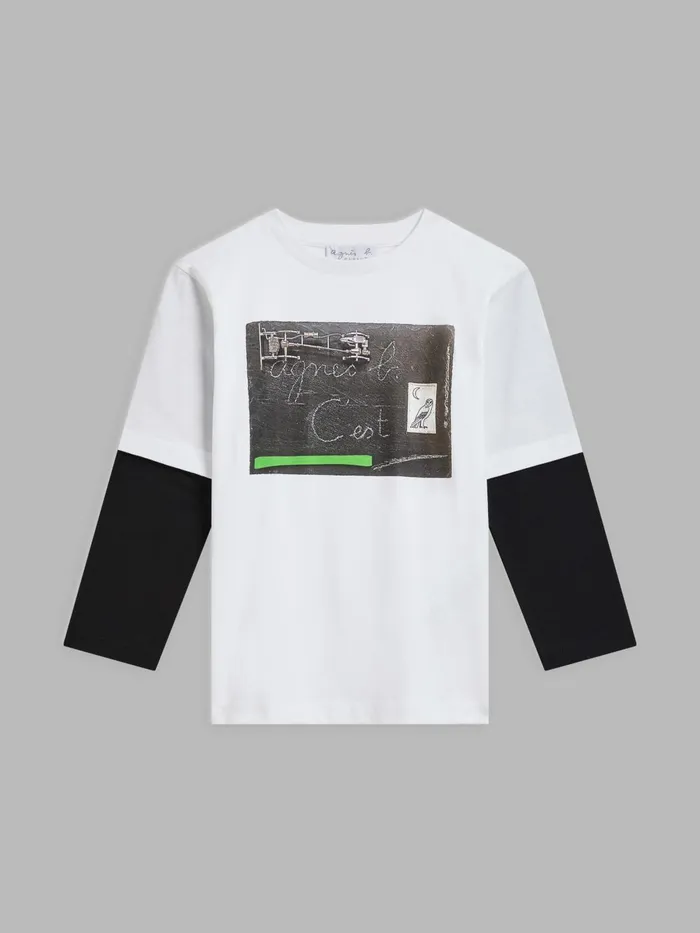 Agns B Clothing Children White Cotton Jersey 034C039est Chouette034 It039s Great Tshirt Agns B Clothing Children White Cotton Jersey 034C039est Chouette034 It039s Great Tshirt