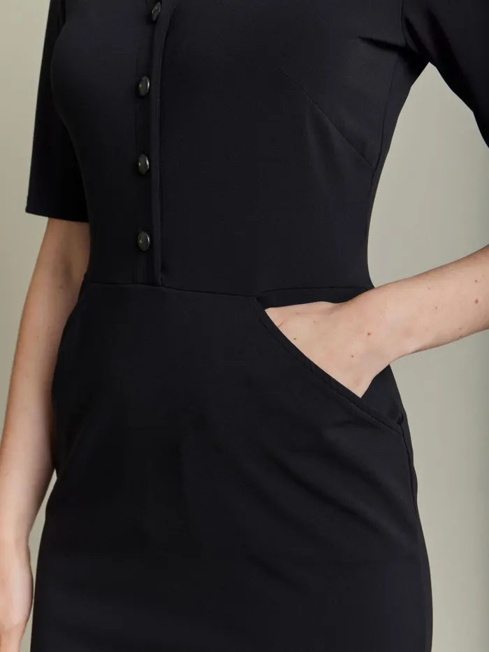 Agns B Dresses Women Black Crpe Polyamide Victoria Sheath Dress