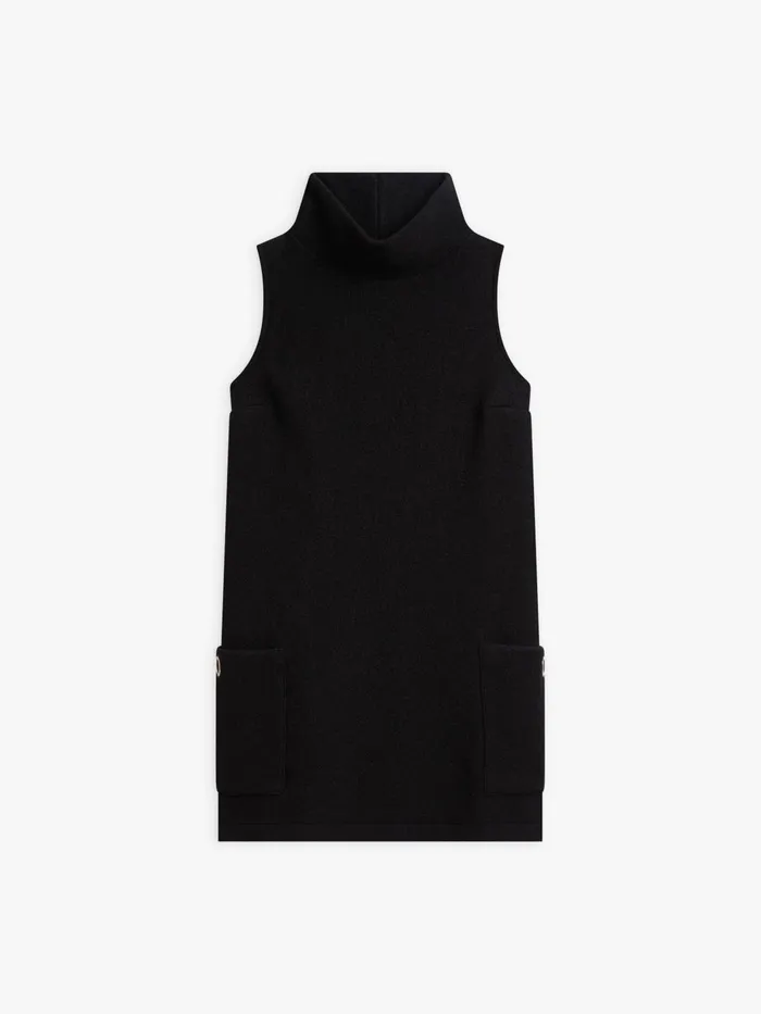 Agns B Dresses Women Black Merino Boiled Wool Maori Dress