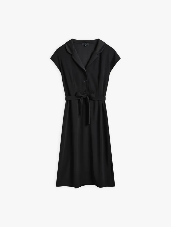 Agns B Dresses Women Black Polyester Franny Dress