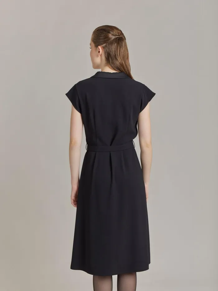 Agns B Dresses Women Black Polyester Franny Dress