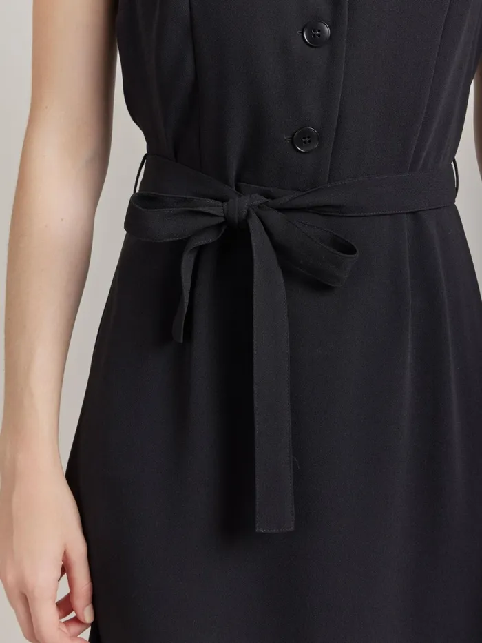 Agns B Dresses Women Black Polyester Franny Dress