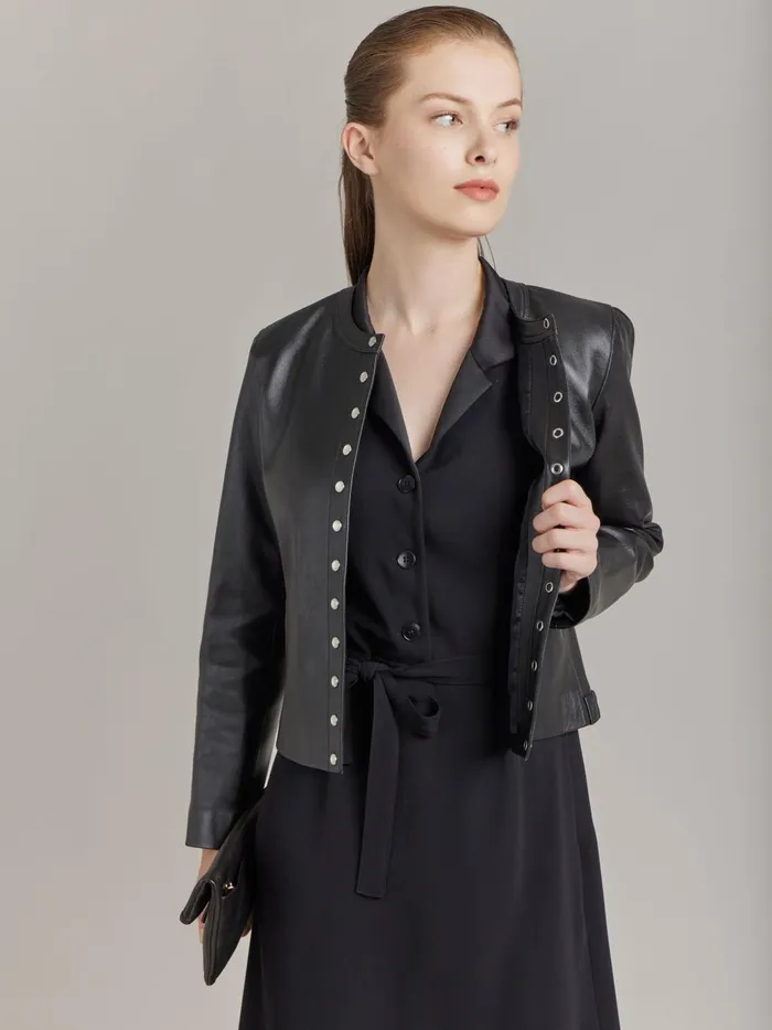 Agns B Dresses Women Black Polyester Franny Dress