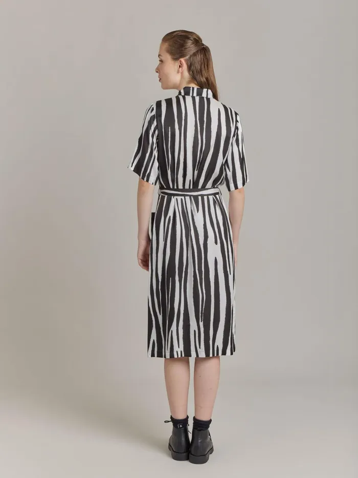 Agns B Dresses Women Black Viscose Print BB Dress