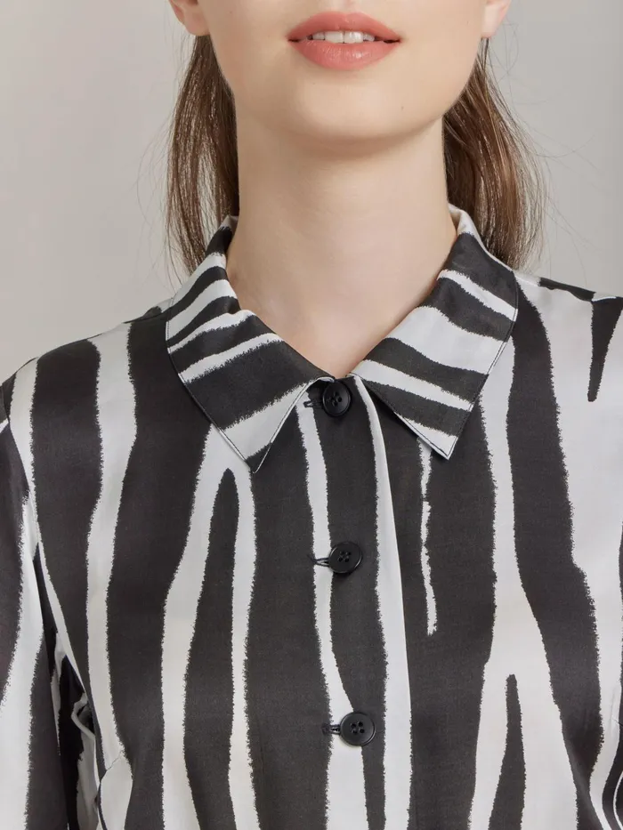Agns B Dresses Women Black Viscose Print BB Dress