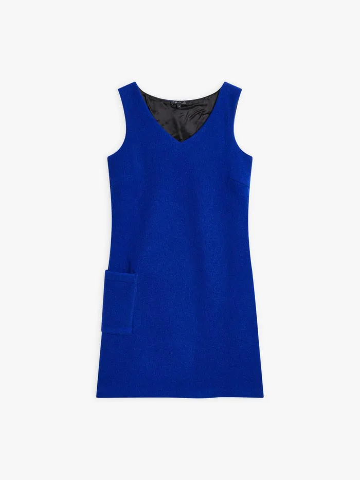 Agns B Dresses Women Blue Wool Jersey Viki Dress