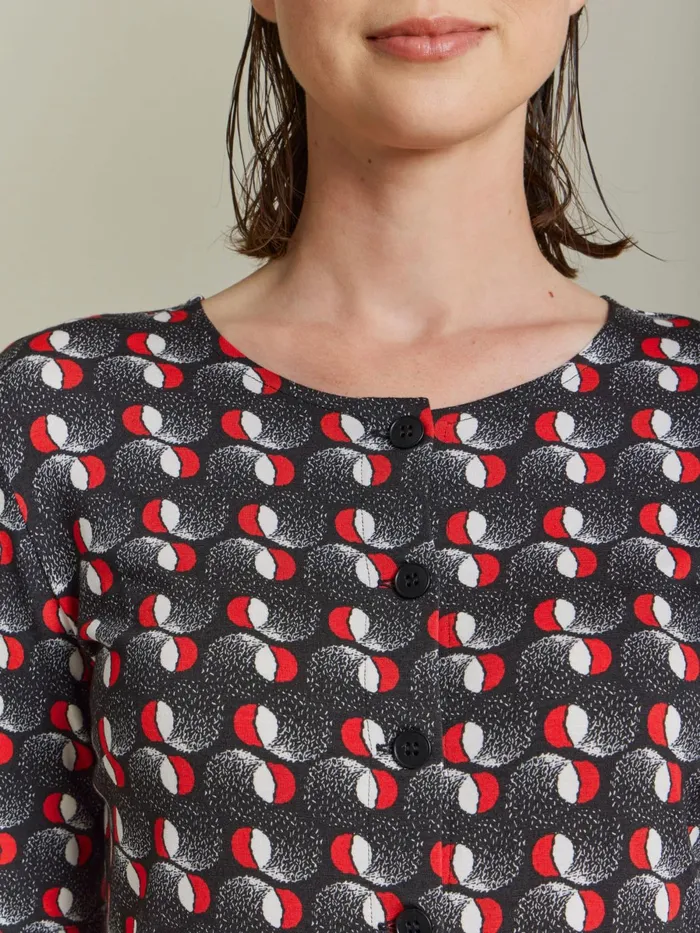 Agns B Dresses Women Red Jersey Fantasy Print Mimy Dress