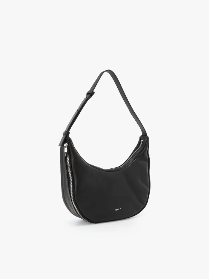 Agns B Handbags Women Black Leather Handbag