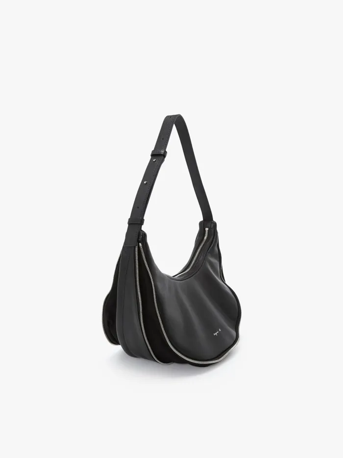 Agns B Handbags Women Black Leather Handbag
