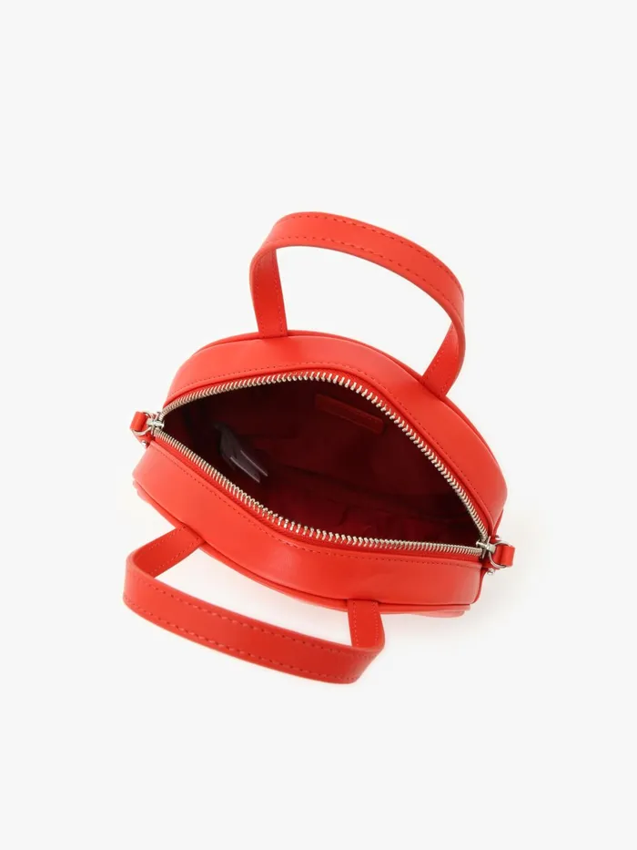 Agns B Handbags Women Red Round Leather Bag